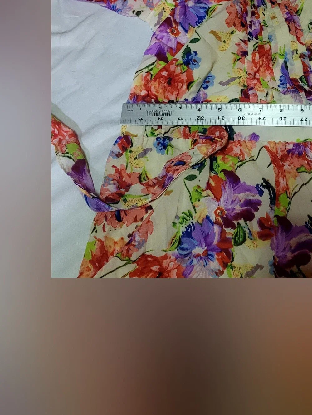 Gianni Bini Floral Watercolor V-neck Romper, Size S